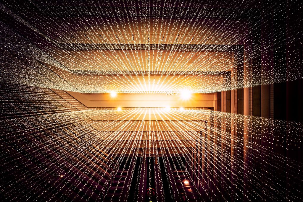 Image of lights streaming down